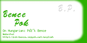 bence pok business card